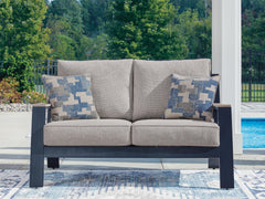 J&M Furniture - Ashley Furniture - East Beach Outdoor Loveseat with Cushion - Loveseat w/Cushion - PCP587-835