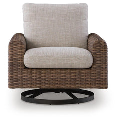 Dolan Creek Outdoor Swivel Lounge Chair with Cushion