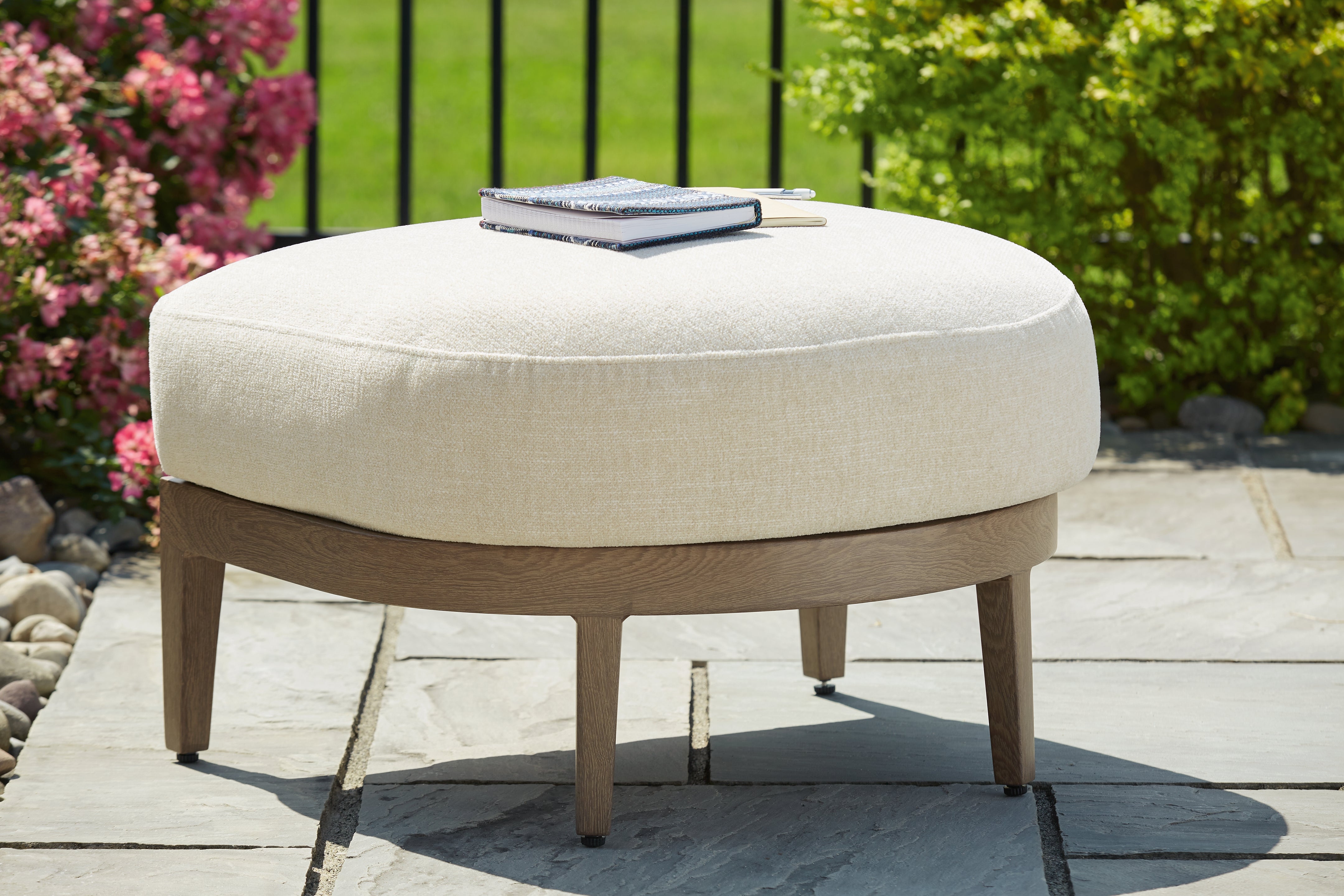 J&M Furniture - Ashley Furniture - Serene Bay Outdoor Ottoman with Cushion - Ottoman with Cushion - P671-814