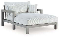 J&M Furniture - Ashley Furniture - Hurley Park Outdoor Chaise Lounge with Cushion - Chaise Lounge with Cushion / Gray - PCP695-815