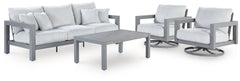 J&M Furniture - Ashley Furniture - Hurley Park Outdoor Sofa, 2 Lounge Chairs and Coffee Table - Outdoor Sofa, 2 Lounge Chairs and Coffee Table - PCP695P2