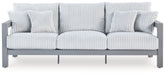 J&M Furniture - Ashley Furniture - Hurley Park Outdoor Sofa with Cushion - Sofa with Cushion / Gray - PCP695-838