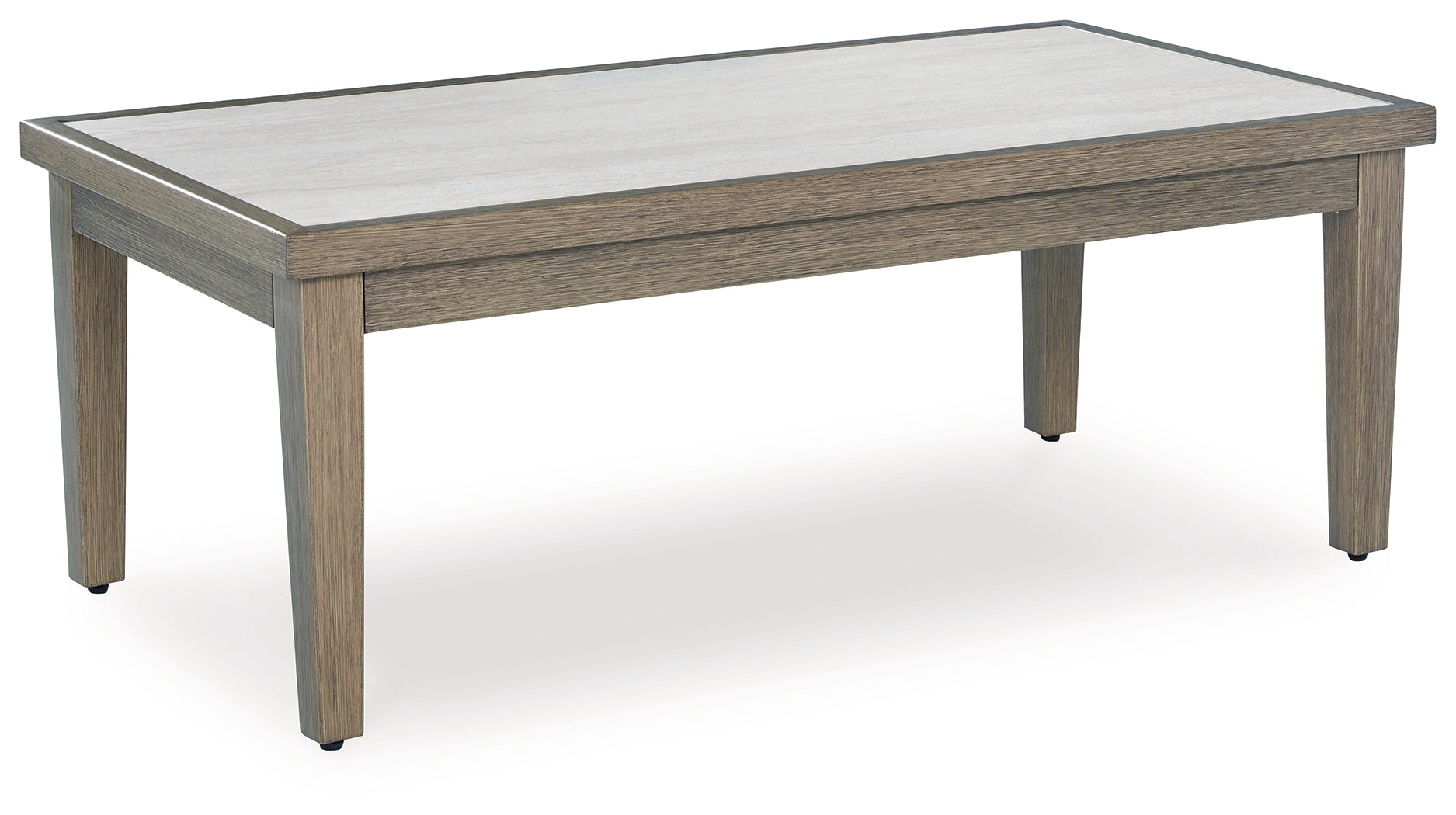 J&M Furniture - Ashley Furniture - Rainier Ranch Outdoor Coffee Table - Rectangular Cocktail Table / Brown/Beige - P701-701