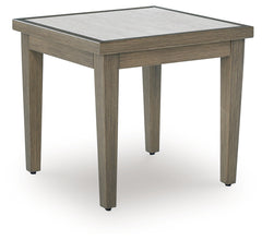 J&M Furniture - Ashley Furniture - Rainier Ranch Outdoor End Table - Square End Table / Brown/Beige - P701-702