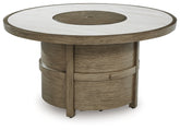 J&M Furniture - Ashley Furniture - Rainier Ranch Fire Pit Table - Round Fire Pit Table / Beige - P701-776