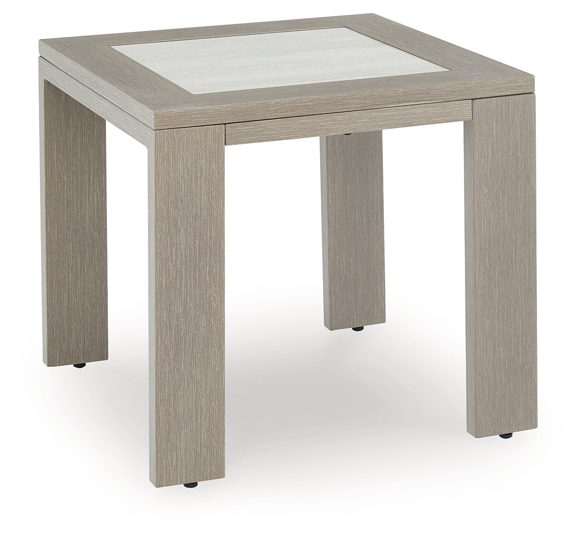 J&M Furniture - Ashley Furniture - Kimpton Isle Outdoor End Table - Square End Table / Brown - P704-702