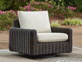 J&M Furniture - Ashley Furniture - Kimora Outdoor Swivel Lounge Chair - Swivel Glider Lounge w/Cushion - P711-821