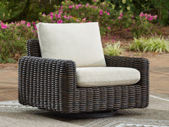 J&M Furniture - Ashley Furniture - Kimora Outdoor Swivel Lounge Chair - Swivel Glider Lounge w/Cushion - P711-821