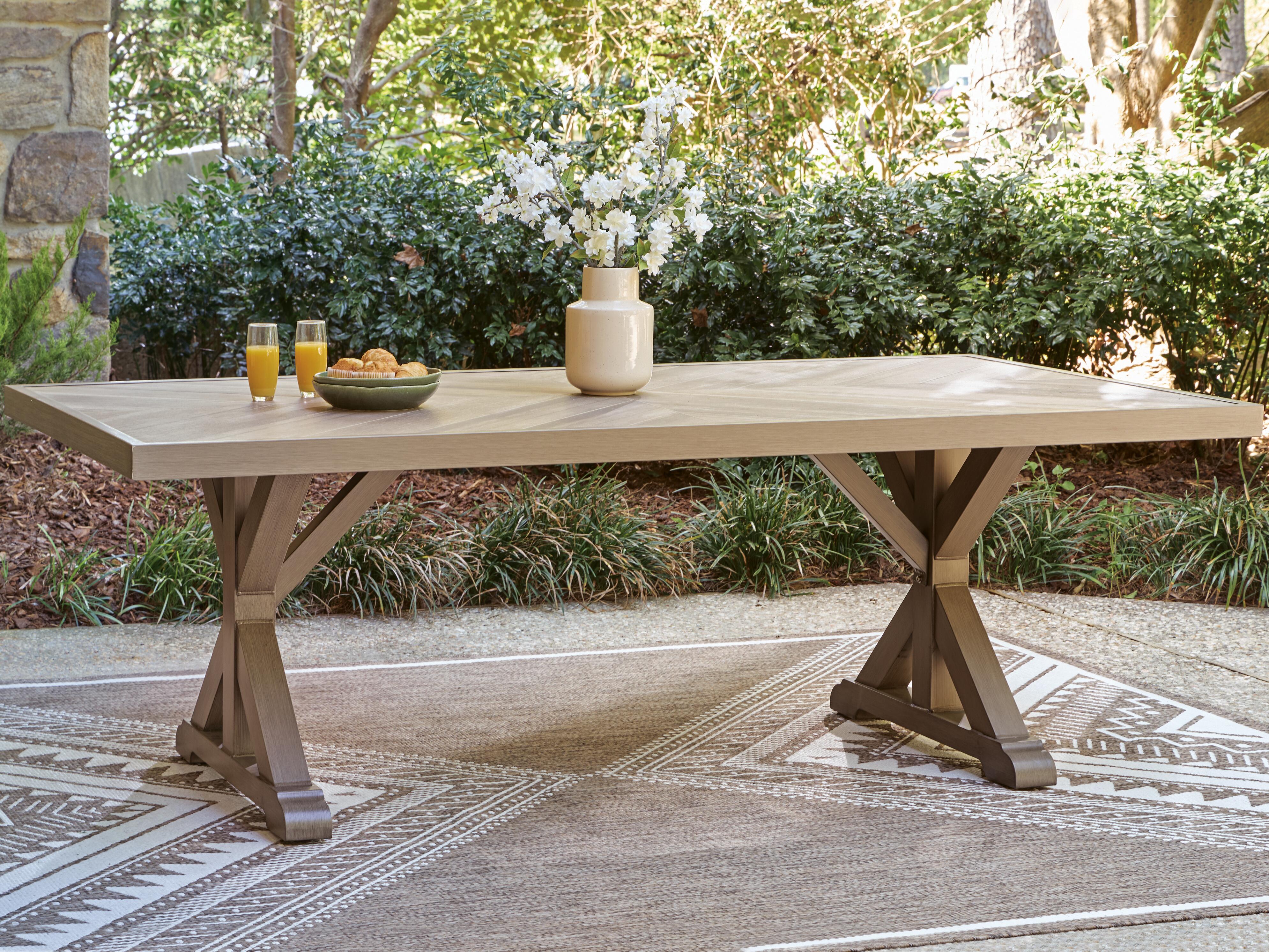 J&M Furniture - Ashley Furniture - Laguna Heights Outdoor Dining Table - RECT Dining Table w/UMB OPT - PCP790-625