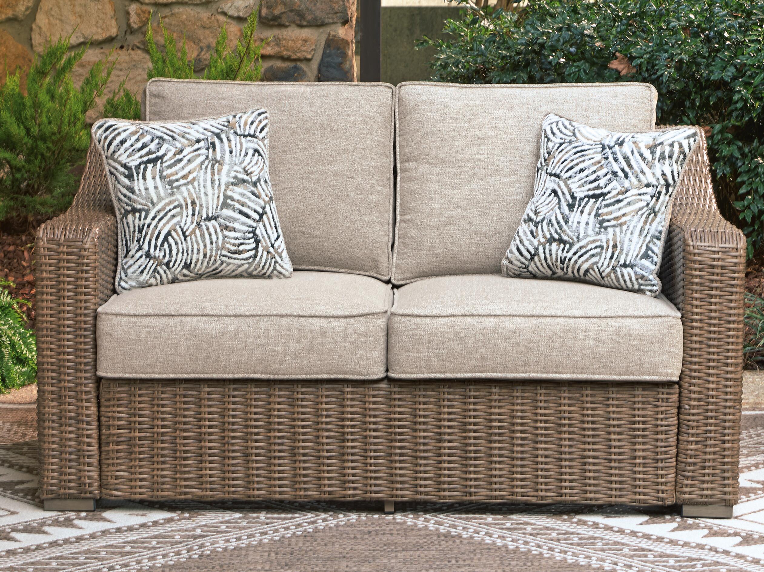 J&M Furniture - Ashley Furniture - Laguna Heights Outdoor Loveseat with Cushion - Loveseat w/Cushion - PCP790-835