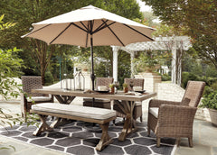 J&M Furniture - Ashley Furniture - Beachcroft Outdoor Dining Table - RECT Dining Table w/UMB OPT - P791-625