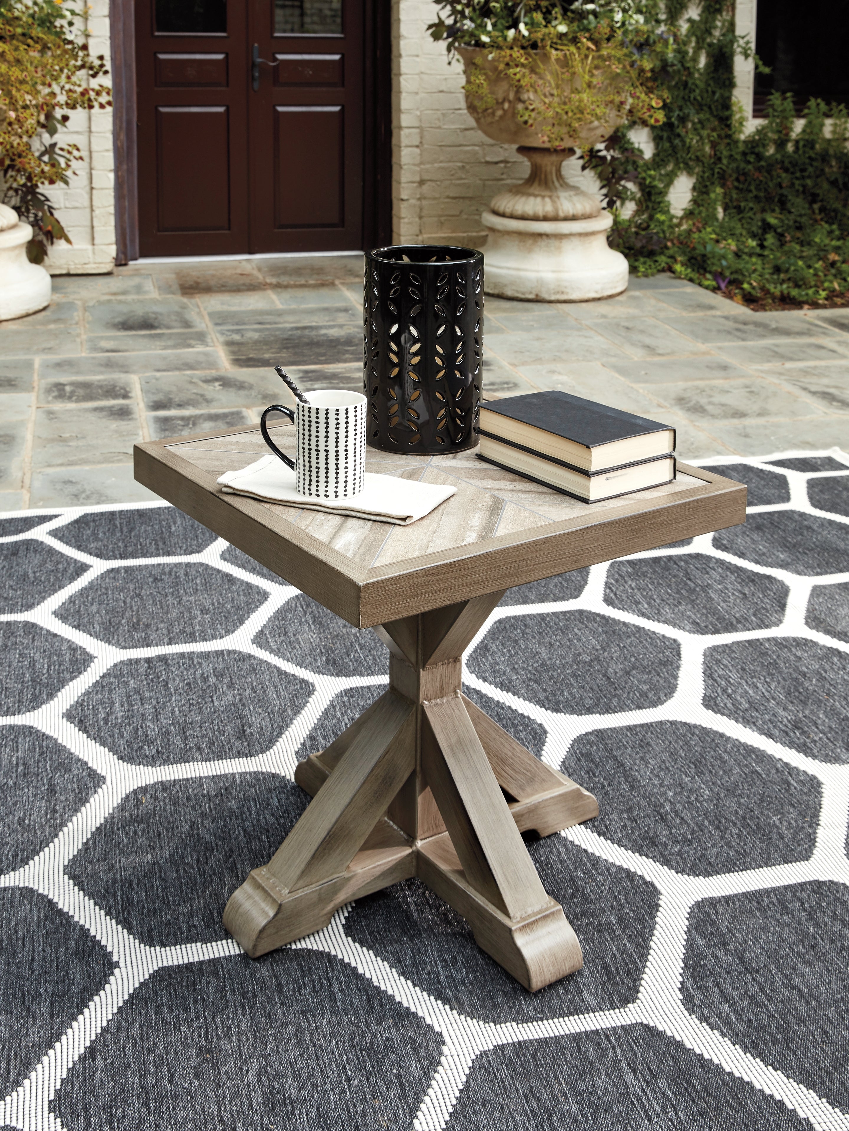 J&M Furniture - Ashley Furniture - Beachcroft Outdoor End Table - Square End Table - P791-702