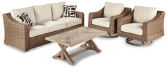 J&M Furniture - Ashley Furniture - Beachcroft Outdoor Sofa with Coffee Table and 2 End Tables - Outdoor Sofa with Coffee Table and 2 End Tables - P791P15