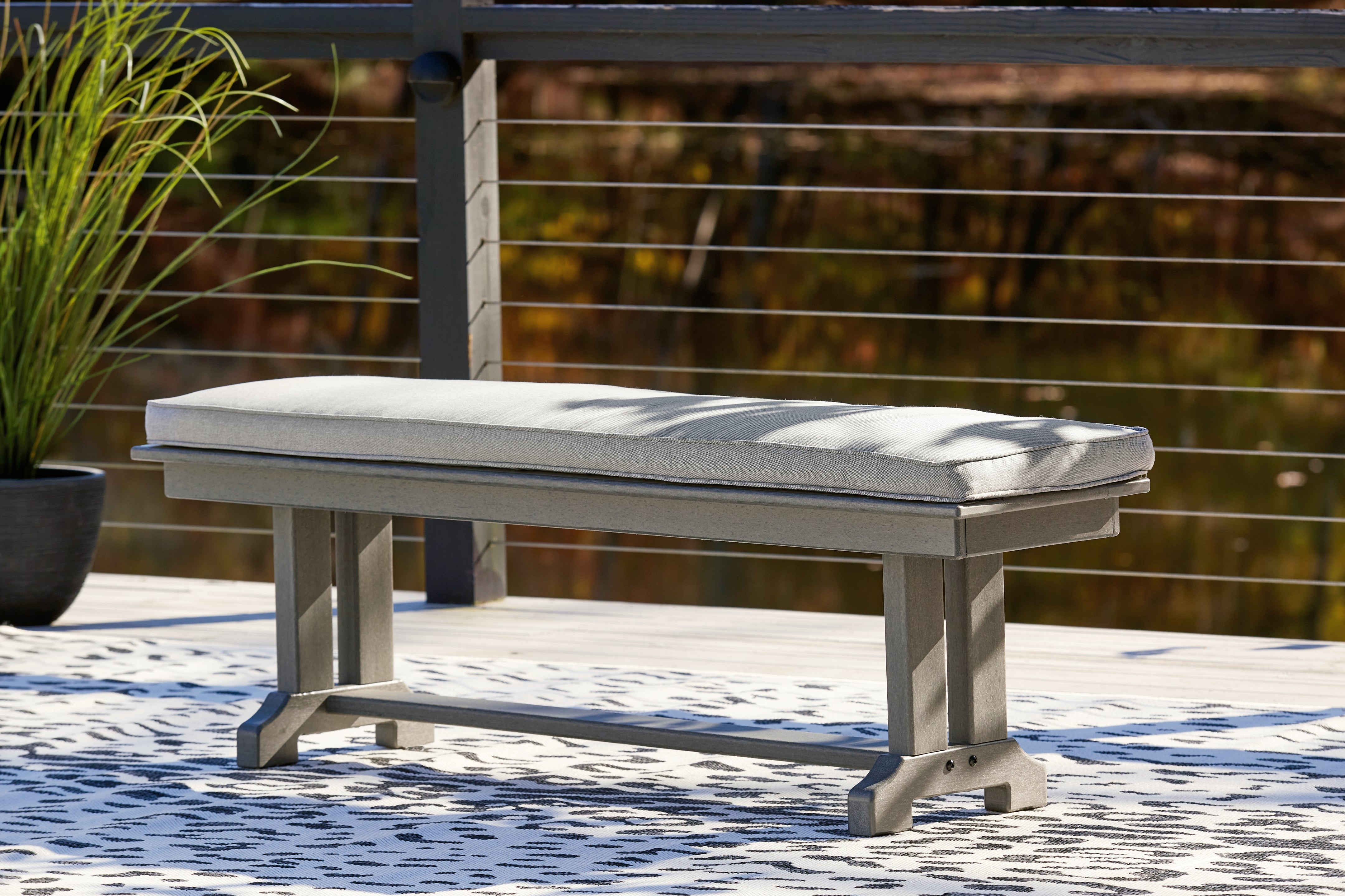 J&M Furniture - Ashley Furniture - Visola Bench with Cushion - Bench with Cushion - P802-600