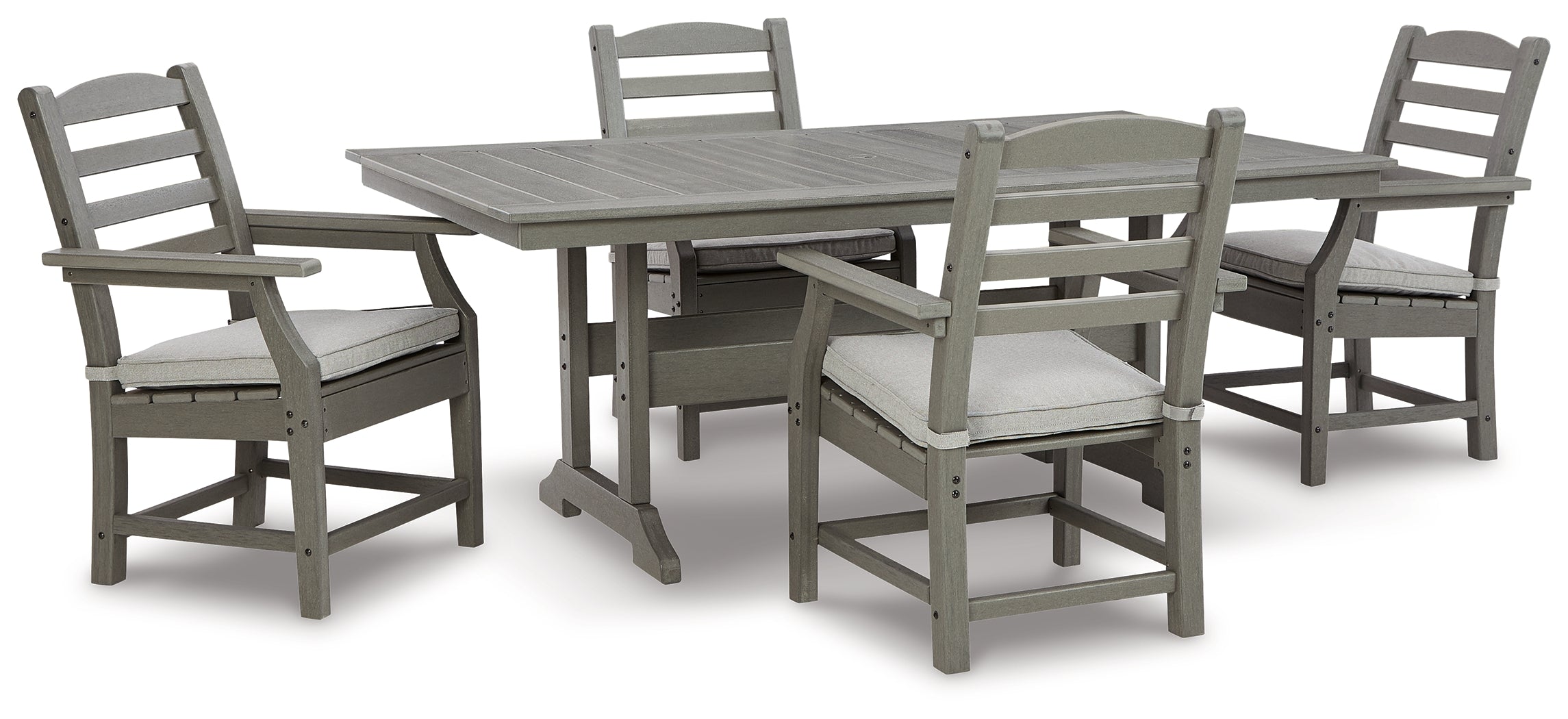 J&M Furniture - Ashley Furniture - Visola Outdoor Dining Table with 4 Chairs - Outdoor Dining Table with 4 Chairs - P802P4