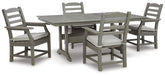 J&M Furniture - Ashley Furniture - Visola Outdoor Dining Table with 4 Chairs - Outdoor Dining Table with 4 Chairs - P802P4
