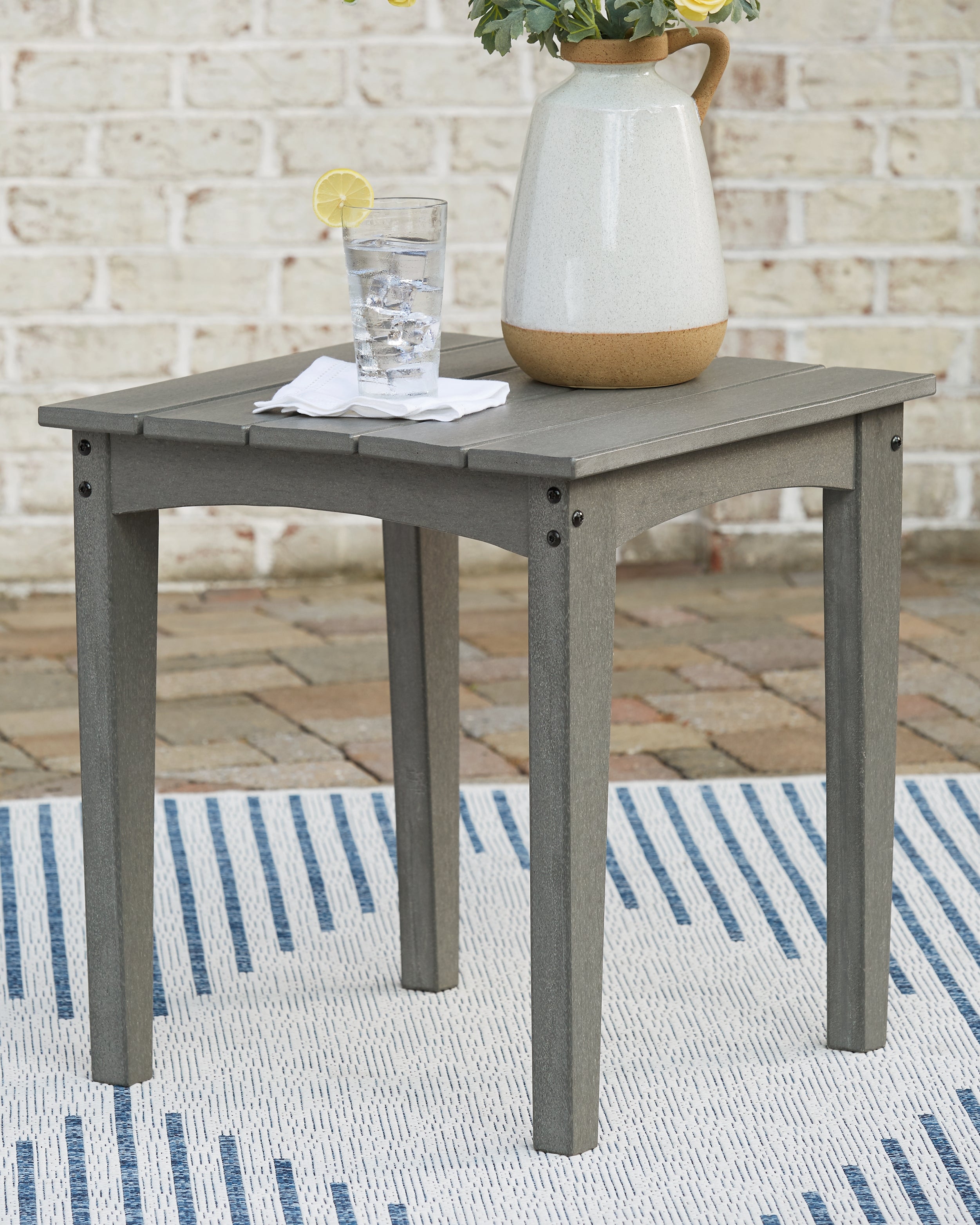 J&M Furniture - Ashley Furniture - Visola Outdoor End Table - Square End Table - P802-702