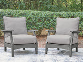 J&M Furniture - Ashley Furniture - Cove Beach Outdoor Lounge Chair with Cushion - Lounge Chair w/Cushion (Set of 2) - PCP803-820