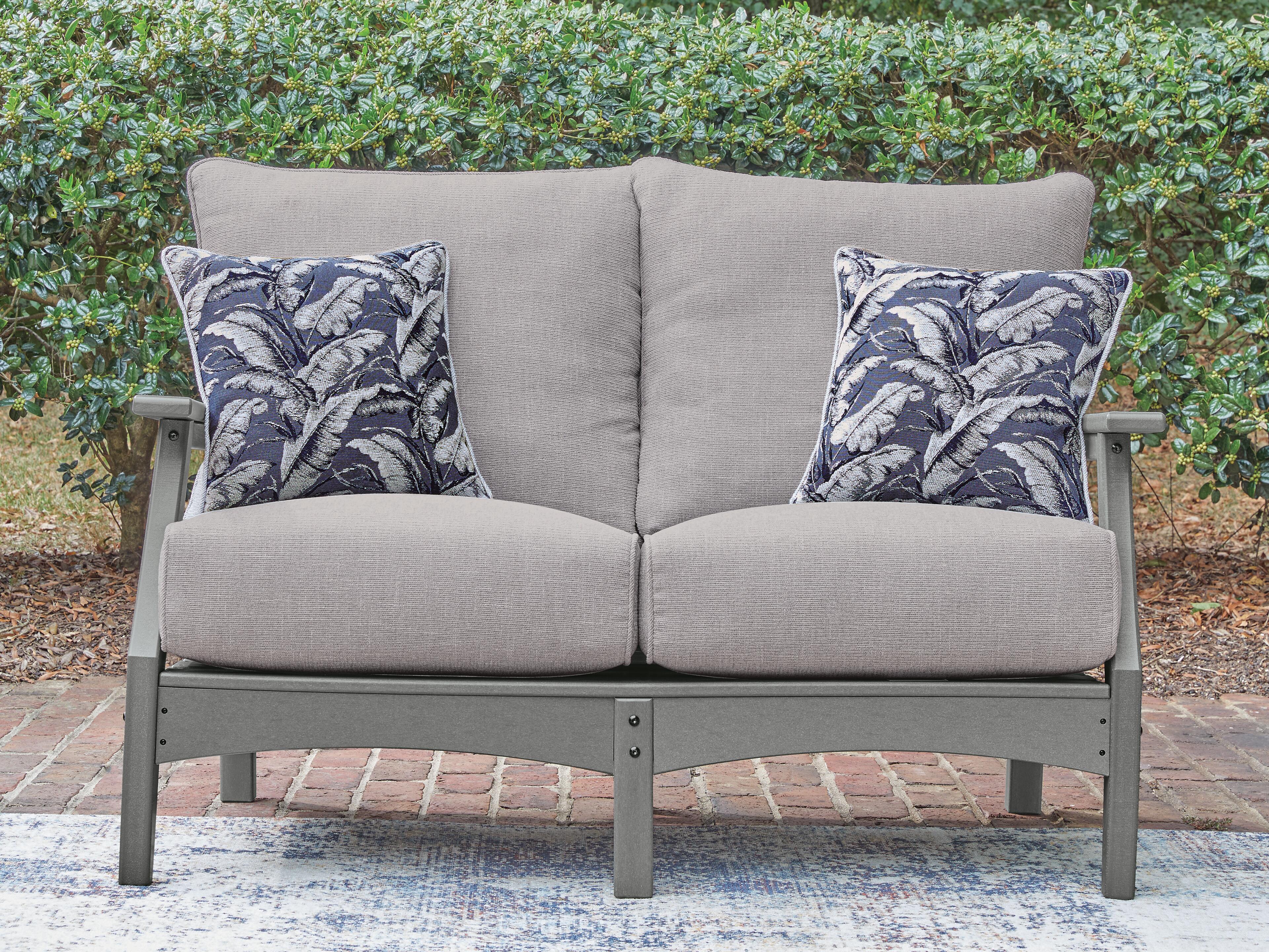 J&M Furniture - Ashley Furniture - Cove Beach Outdoor Loveseat with Cushion - Loveseat w/Cushion - PCP803-835