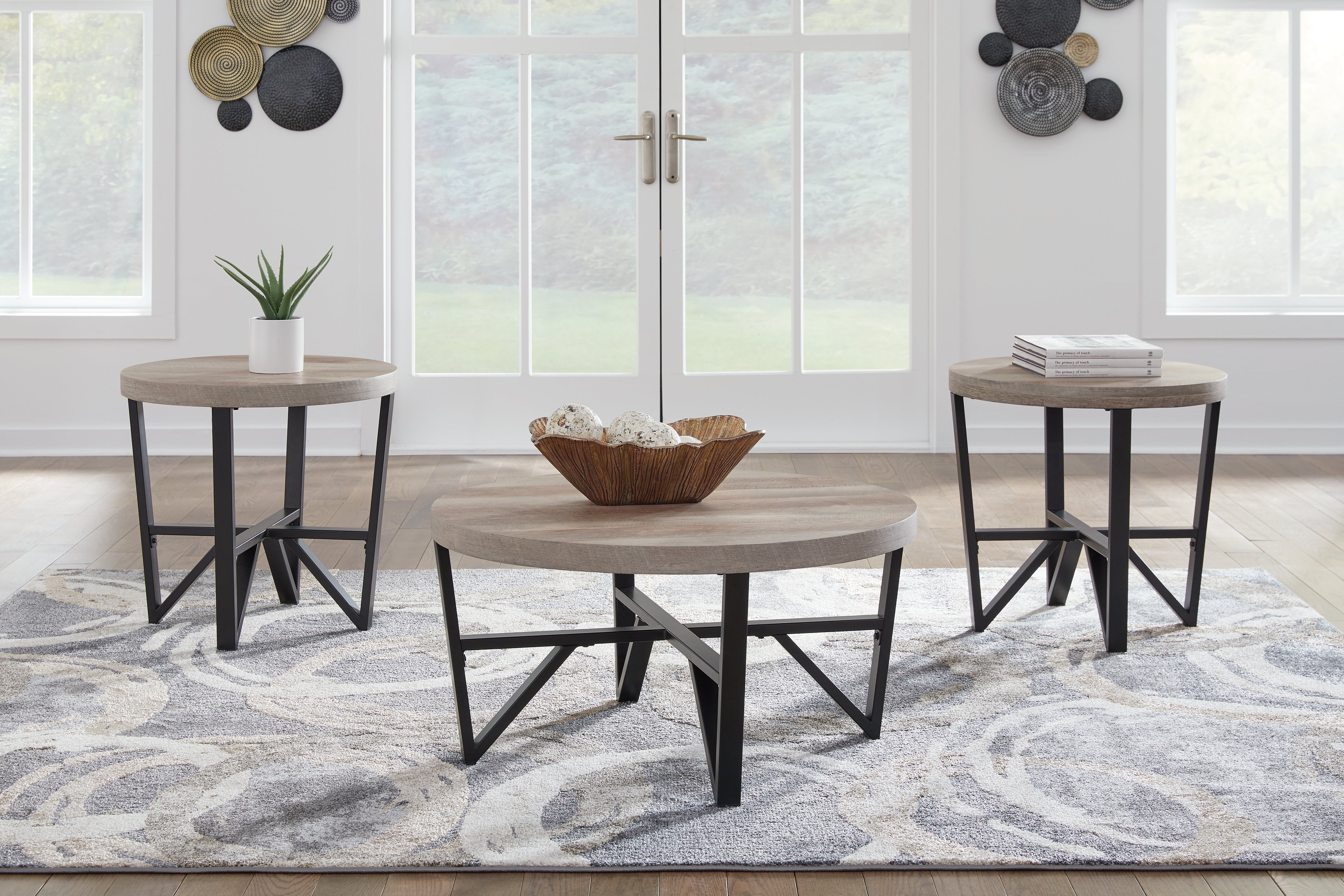 J&M Furniture - Ashley Furniture - Deanlee Table (Set of 3) - Occasional Table Set (3/CN) - T235-13