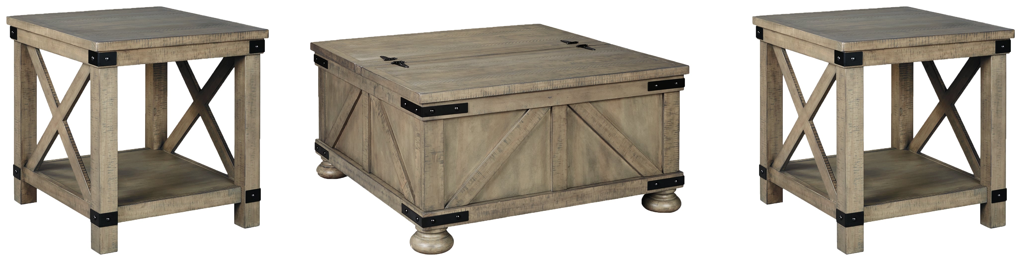 J&M Furniture - Ashley Furniture - Aldwin Coffee Table and 2 End Tables - Coffee Table and 2 End Tables - T457T1