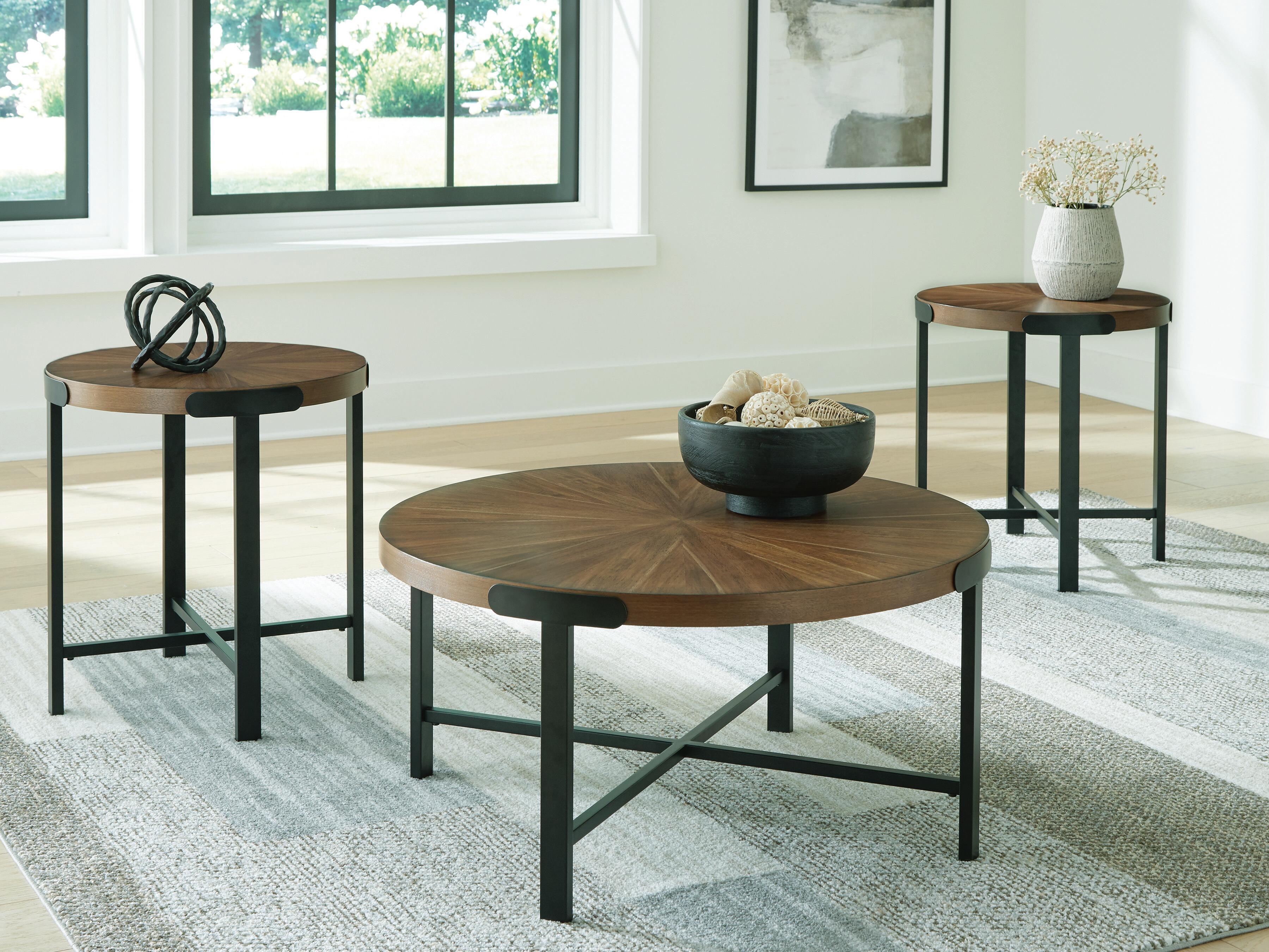 J&M Furniture - Ashley Furniture - Crosstrail Table (Set of 3) - Occasional Table Set (3/CN) - T483-13