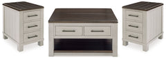 J&M Furniture - Ashley Furniture - Darborn Lift-top Coffee Table and 2 Chairside End Tables - Lift-top Coffee Table and 2 Chairside End Tables - T796T1