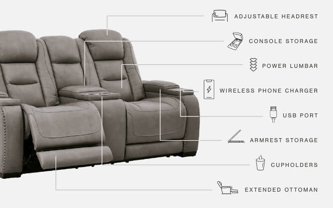 The Man-Den Living Room Ashley Furniture