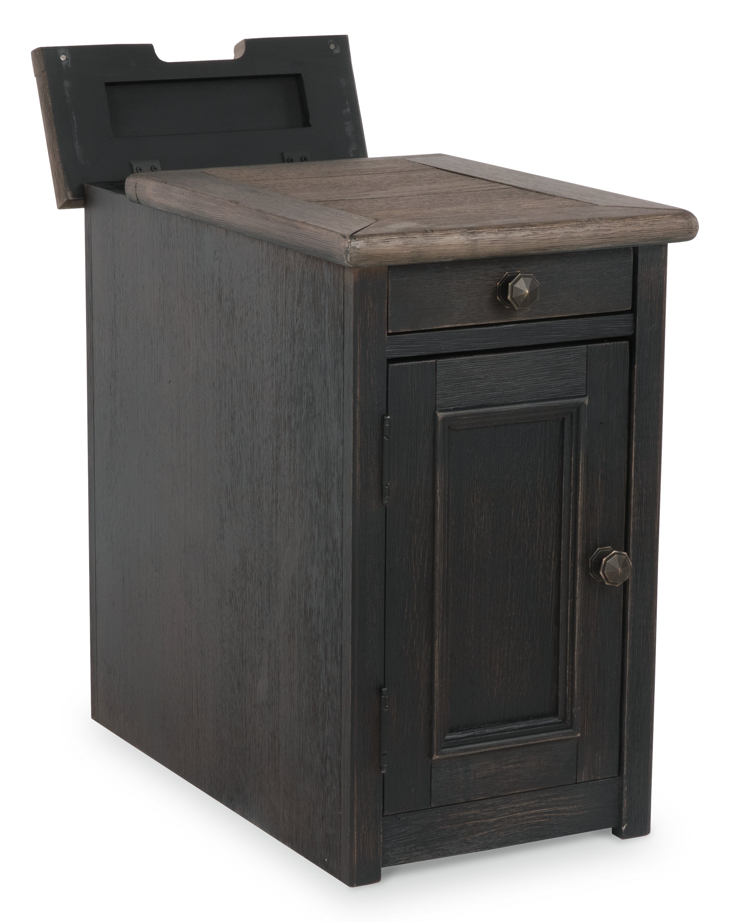 Tyler Creek Chairside End Table with USB Ports & Outlets Ashley Furniture