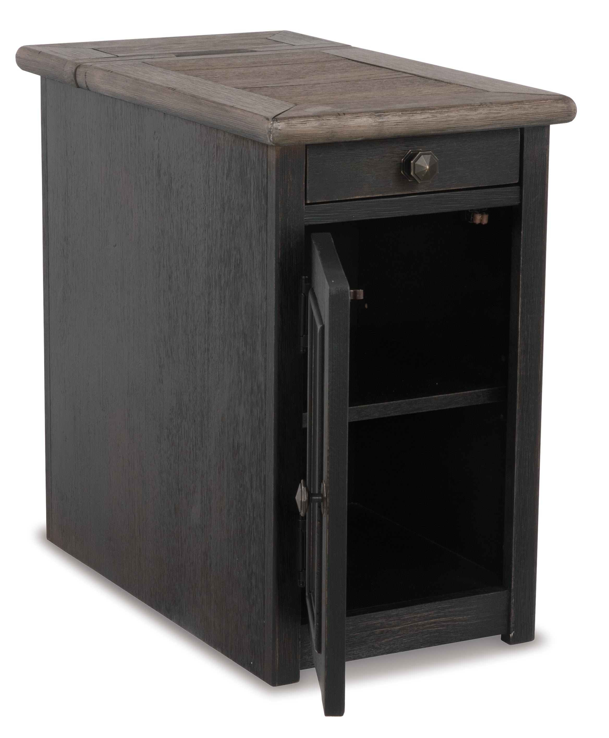 Tyler Creek Chairside End Table with USB Ports & Outlets Ashley Furniture