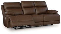 J&M Furniture - Ashley Furniture - VonRyan Power Reclining Sofa - PWR REC Sofa with ADJ Headrest / Tobacco - U1040015