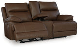 J&M Furniture - Ashley Furniture - VonRyan Power Reclining Loveseat - PWR REC Loveseat/CON/ADJ HDRST / Tobacco - U1040018