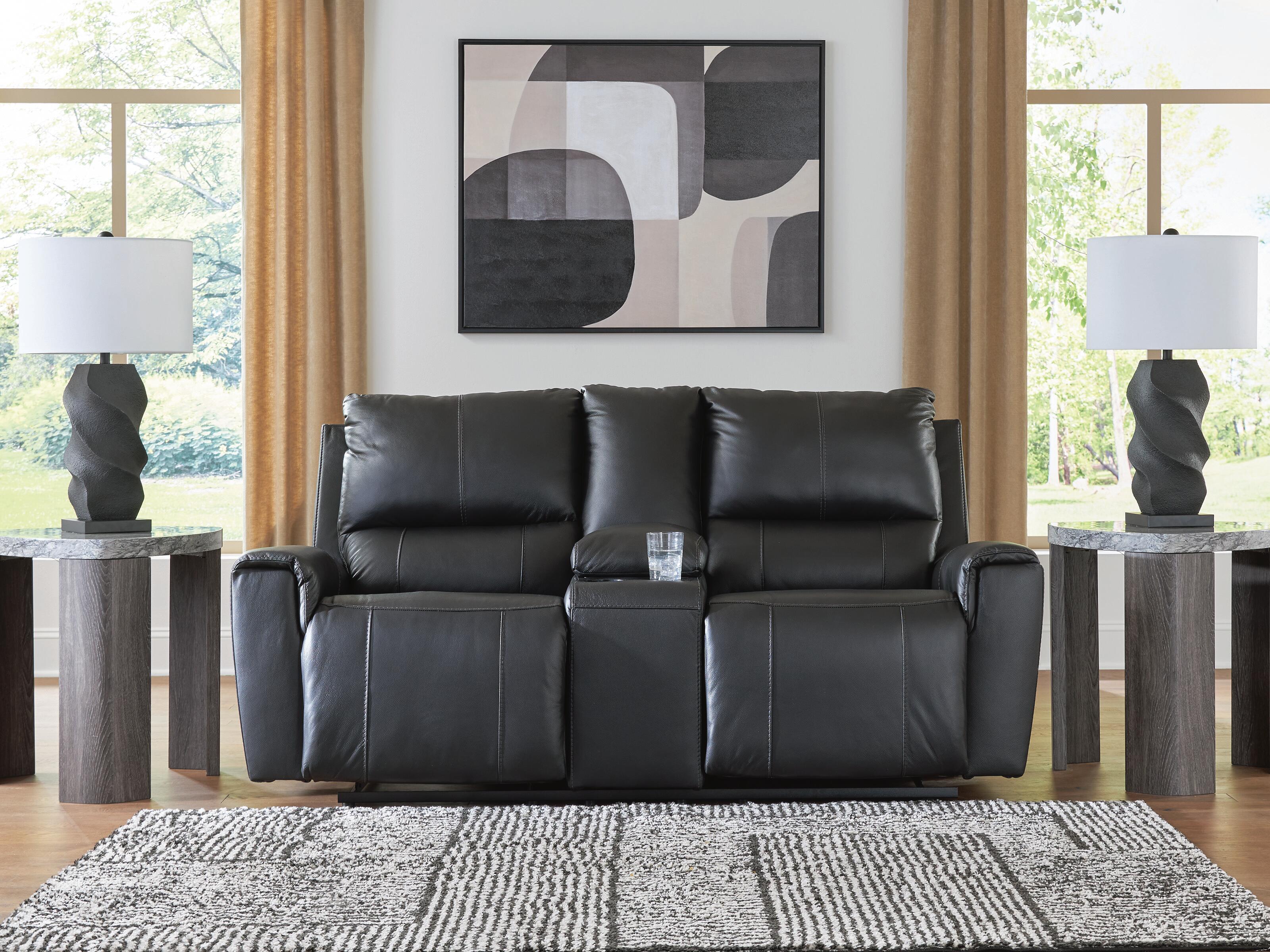 J&M Furniture - Ashley Furniture - Glossmore Reclining Loveseat with Console - DBL Rec Loveseat w/Console - PCU1170094