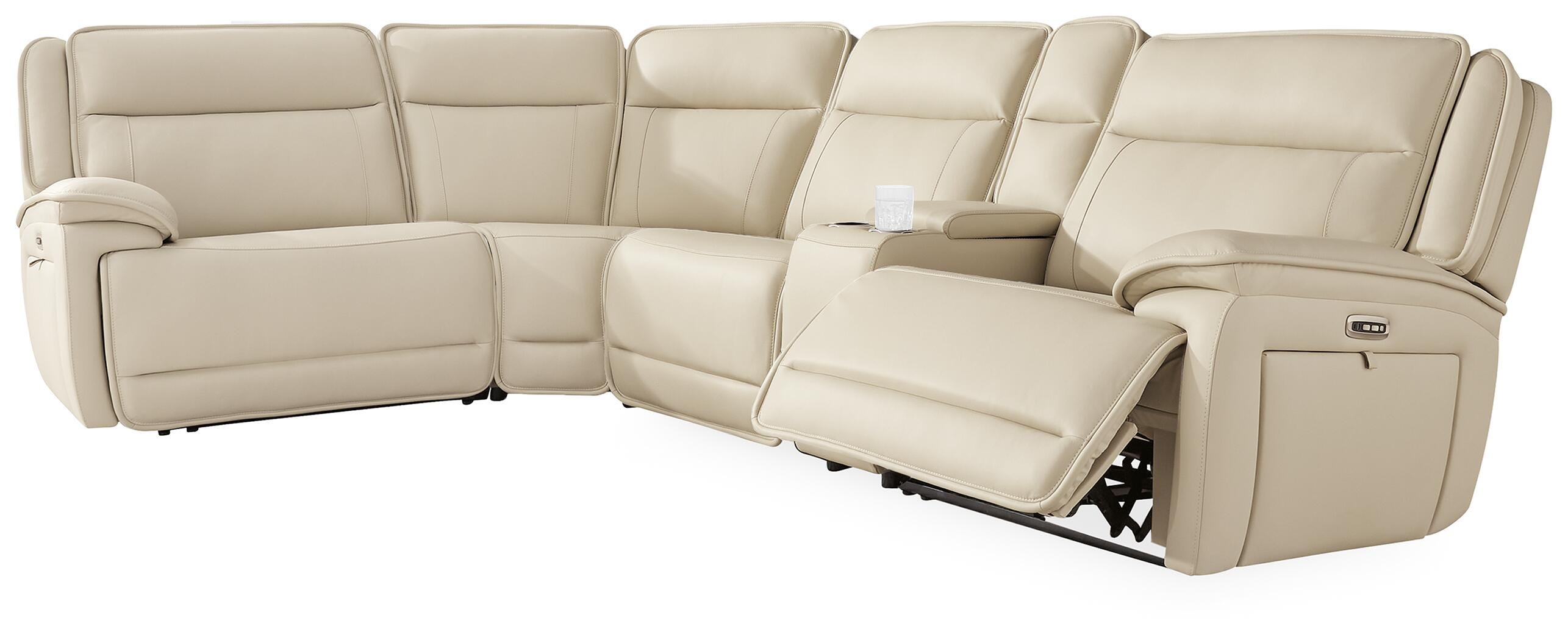 J&M Furniture - Ashley Furniture - Double Deal 5-Piece Reclining Sectional with Console - 5-Piece Reclining Sectional with Console - U13001S8