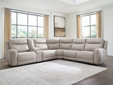 J&M Furniture - Ashley Furniture - Gravier 6-Piece Power Reclining Sectional with Storage Console - 6-Piece Power Reclining Sectional with Storage Console - U13300S5