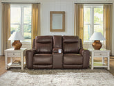 J&M Furniture - Ashley Furniture - Gravier Power Reclining Loveseat with Console - PWR REC Loveseat/CON/ADJ HDRST - U1330118