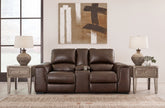 J&M Furniture - Ashley Furniture - Alessandro Power Reclining Loveseat with Console - PWR REC Loveseat/CON/ADJ HDRST - U2550218