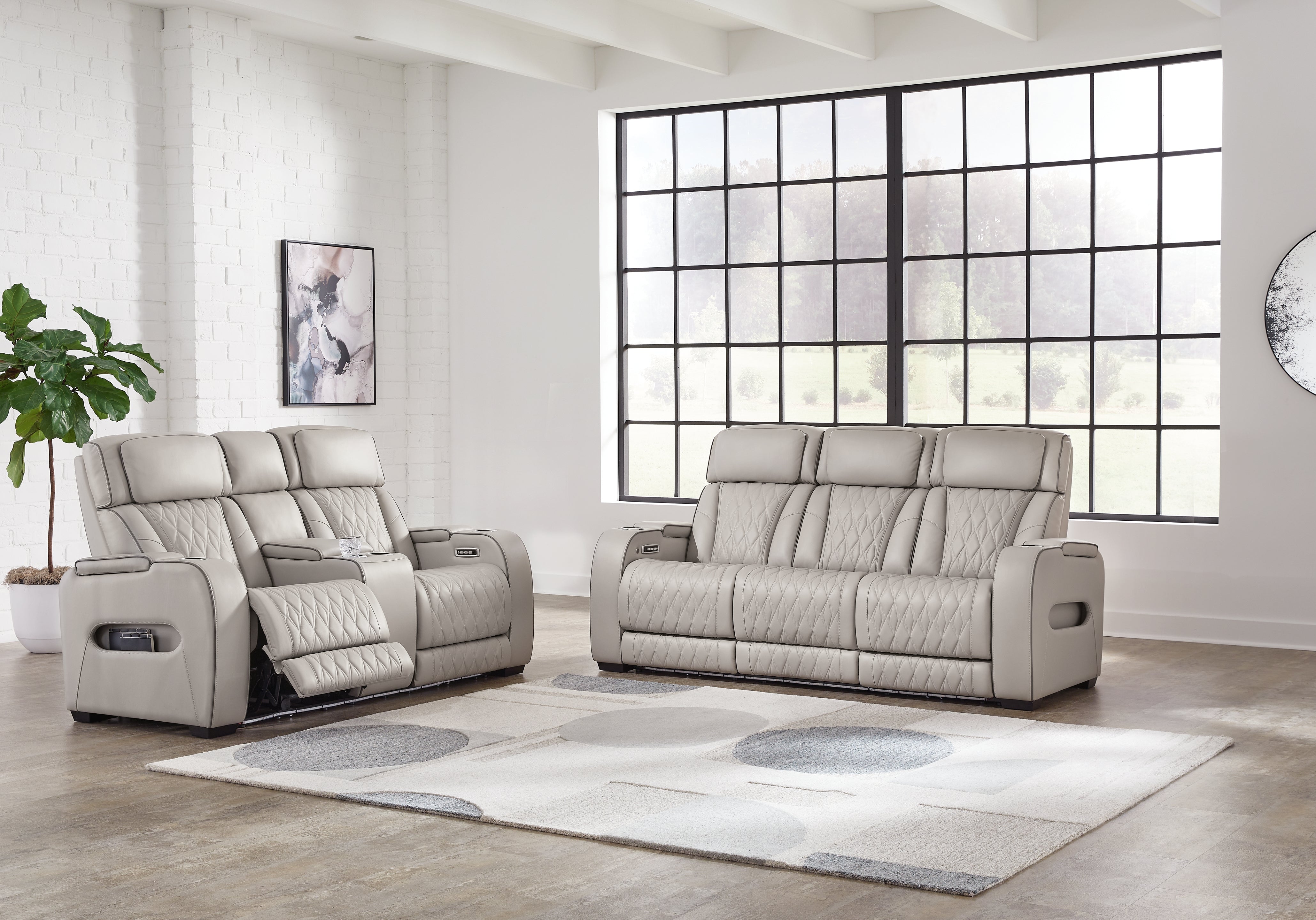 J&M Furniture - Ashley Furniture - Boyington Power Reclining Sofa and Loveseat - Power Reclining Sofa and Loveseat - U27105U1