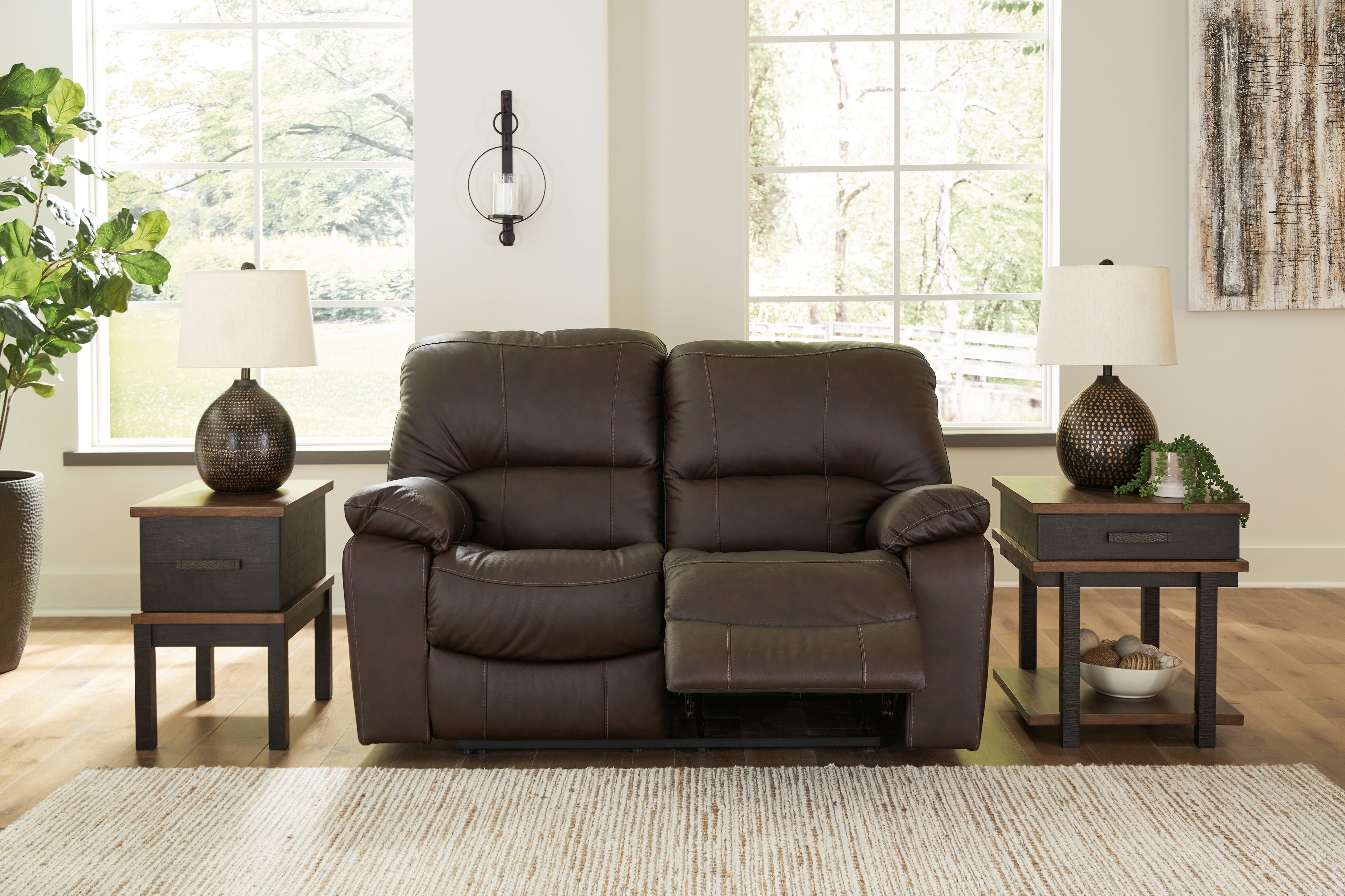 J&M Furniture - Ashley Furniture - Leesworth Power Reclining Loveseat - Reclining Power Loveseat - U4380874