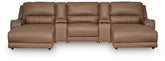 J&M Furniture - Ashley Furniture - DeepWakes 5-Piece Power Reclining Sectional with Chaise - 5-Piece Power Reclining Sectional with Chaise - PCU62606S16