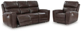 J&M Furniture - Ashley Furniture - Crossplex Power Reclining Sofa and Power Recliner - Power Reclining Sofa and Power Recliner - PCU64506U1