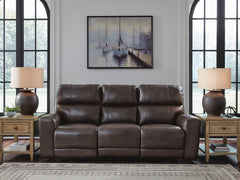 J&M Furniture - Ashley Furniture - Crossplex Power Reclining Sofa - PWR REC Sofa with ADJ Headrest - PCU6450615