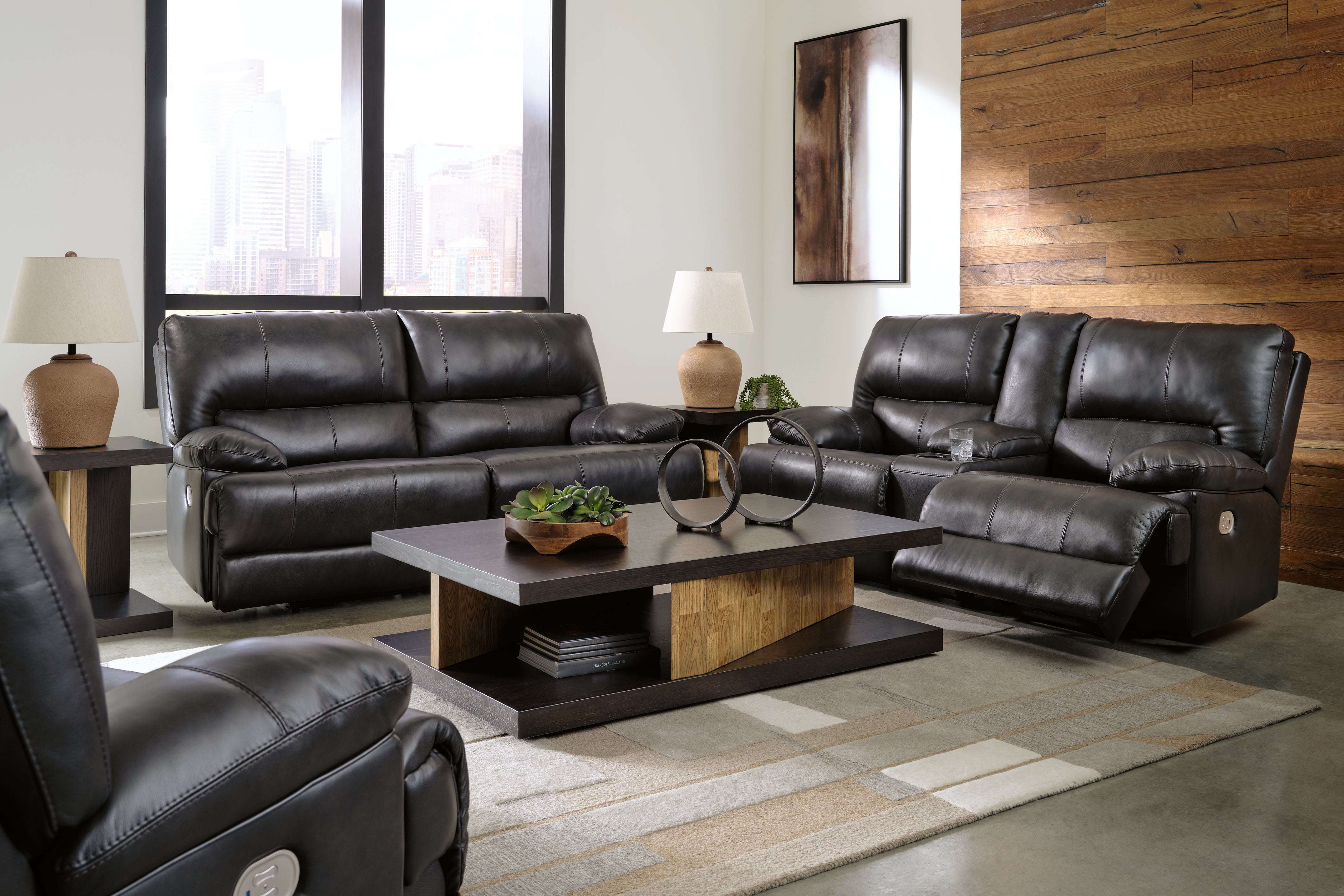 J&M Furniture - Ashley Furniture - Mountainous Power Reclining Sofa, Loveseat and Recliner - Power Reclining Sofa, Loveseat and Recliner - U65801U2