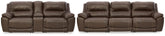 J&M Furniture - Ashley Furniture - Dunleith 3-Piece Reclining Sofa and 3-Piece Loveseat with Console - 3-Piece Reclining Sofa and 3-Piece Loveseat with Console - U71604U1