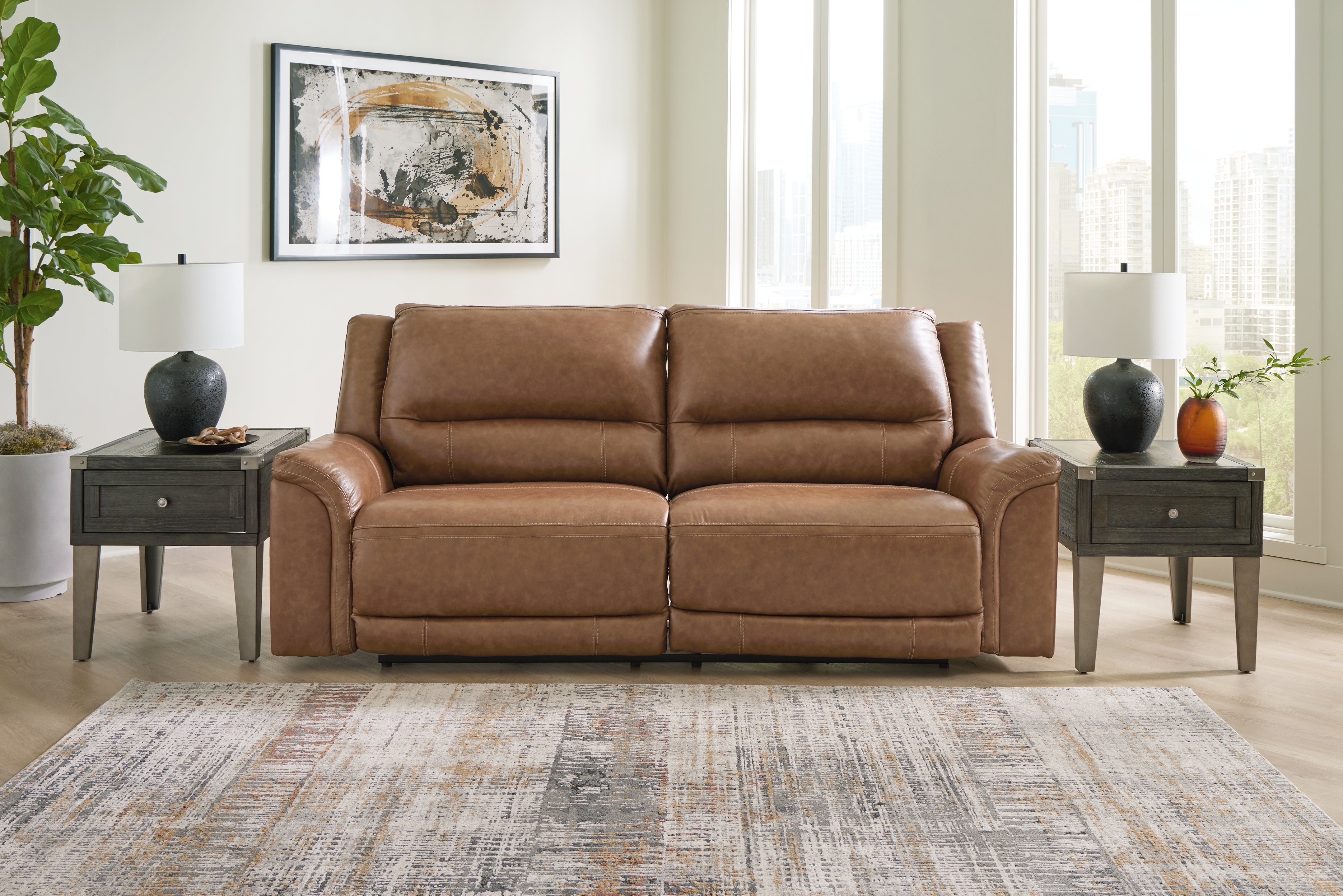 J&M Furniture - Ashley Furniture - Trasimeno Power Reclining Sofa - 2 Seat PWR REC Sofa ADJ HDREST - U8281547