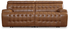 J&M Furniture - Ashley Furniture - Temmpton 2-Piece Power Reclining Sectional Loveseat - 2-Piece Power Reclining Sectional Loveseat / Chocolate - U92708S1
