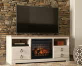 J&M Furniture - Ashley Furniture - Willowton 64" TV Stand with Electric Fireplace - 64" TV Stand with Electric Fireplace - W267W8