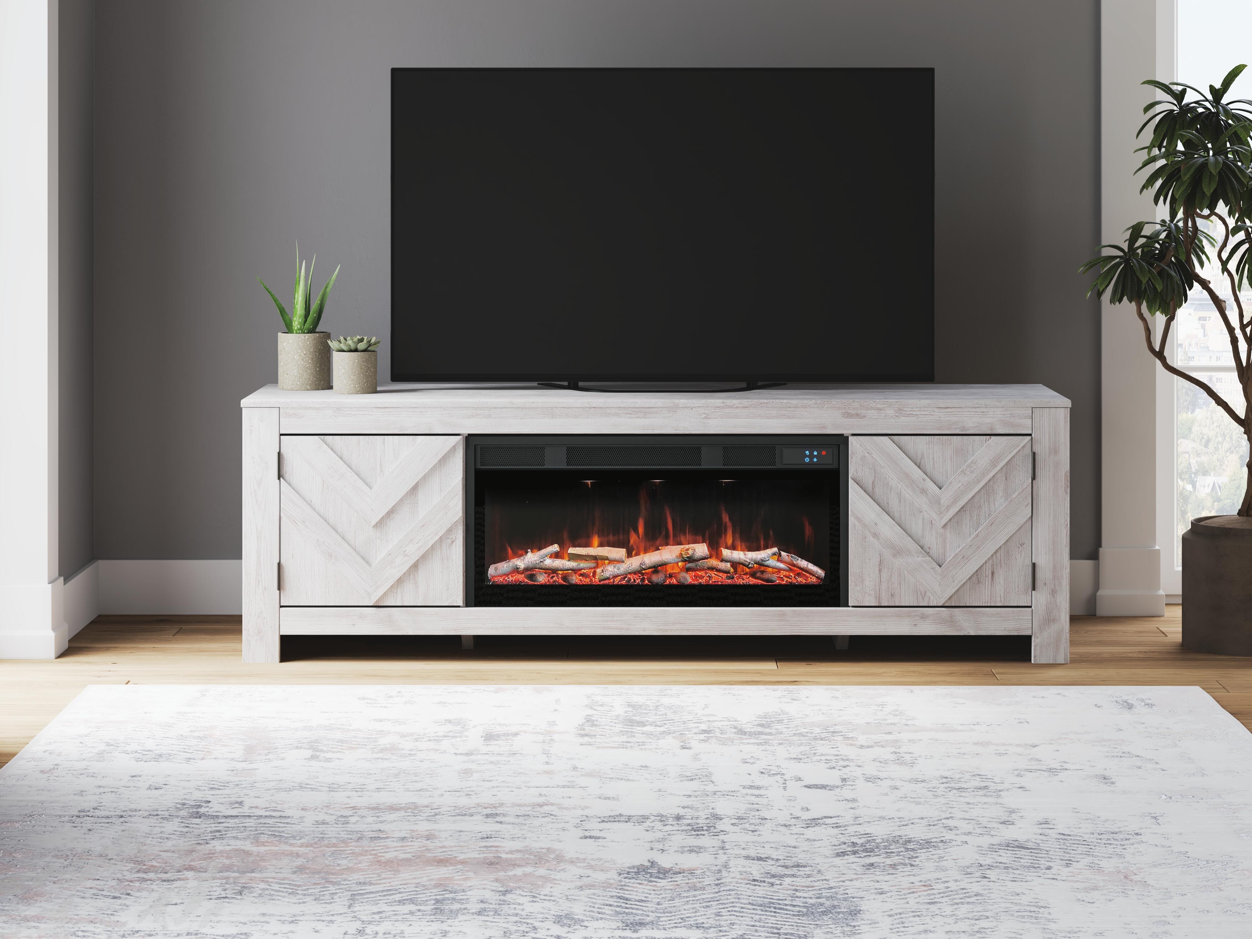 J&M Furniture - Ashley Furniture - Cayboni 71" TV Stand with Electric Fireplace - 71" TV Stand with Electric Fireplace - W3788W1