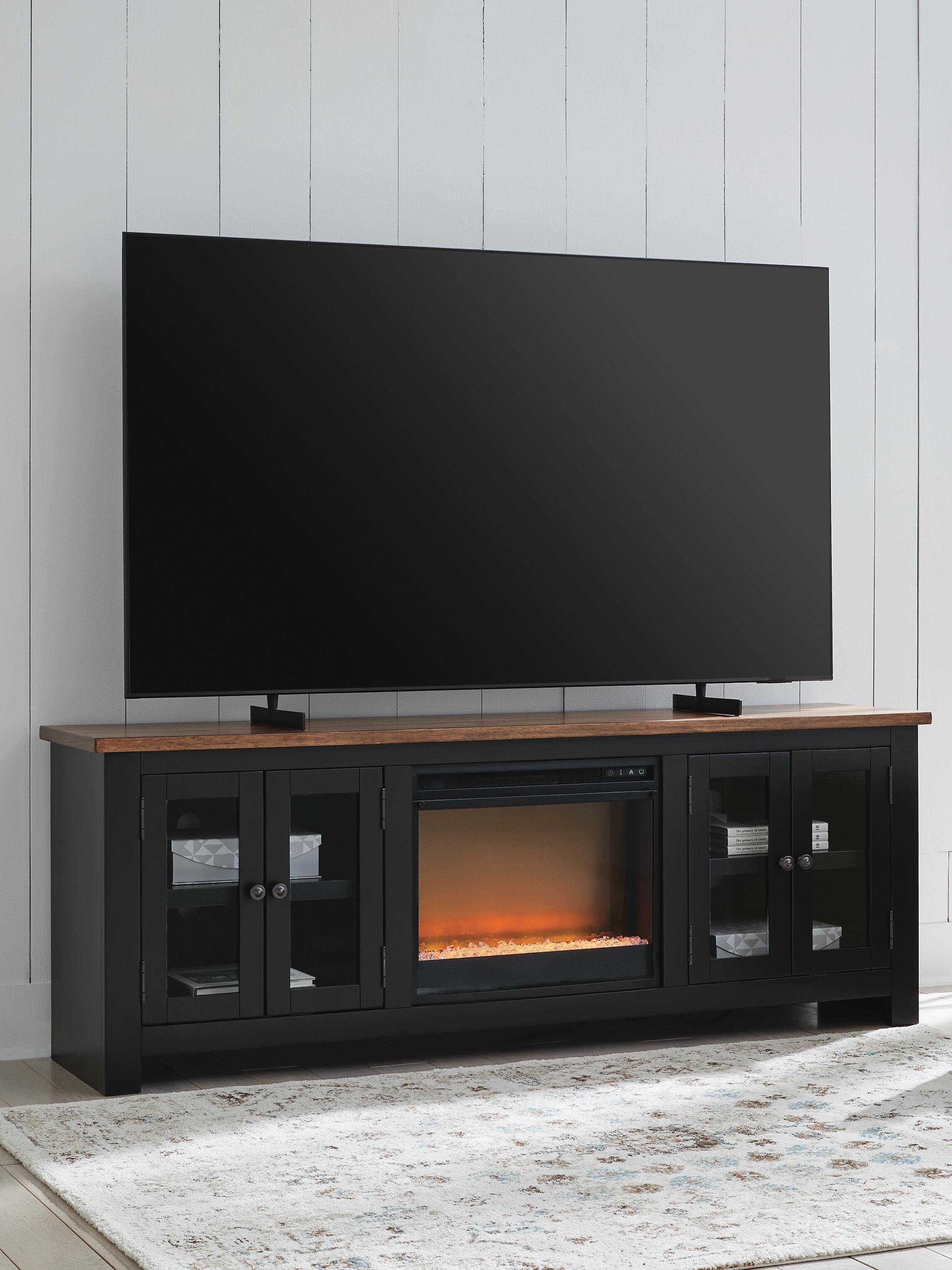 J&M Furniture - Ashley Furniture - Wildenauer 76" TV Stand with Electric Fireplace - 76" TV Stand with Electric Fireplace - W664W2