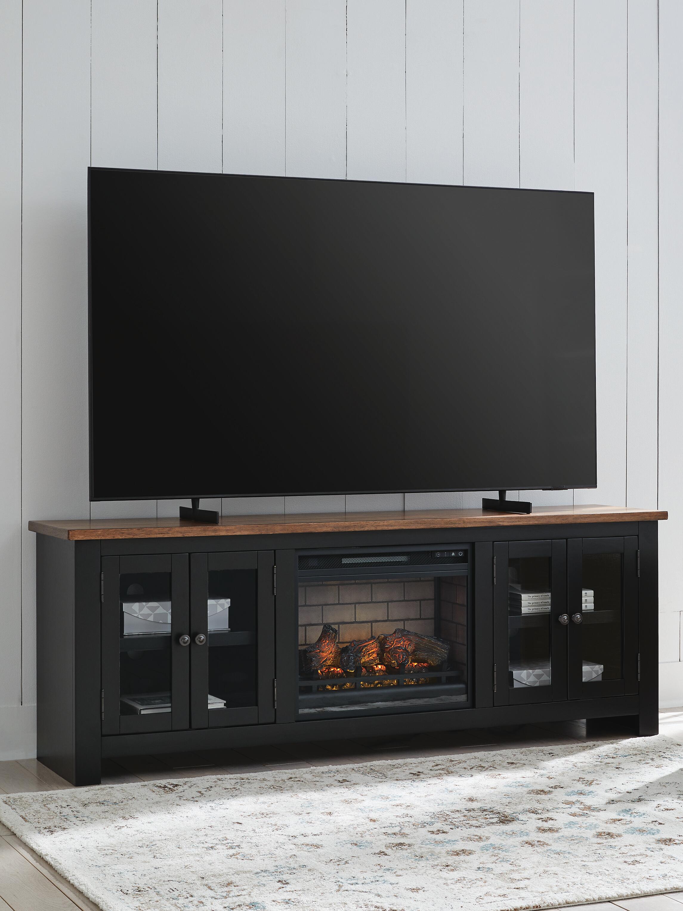 J&M Furniture - Ashley Furniture - Wildenauer 76" TV Stand with Electric Fireplace - 76" TV Stand with Electric Fireplace - W664W1
